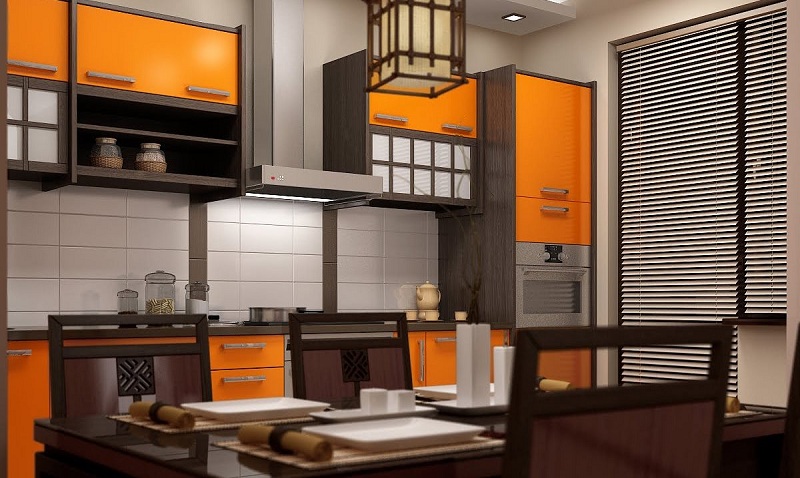 Chinese Style Kitchen In The Interior