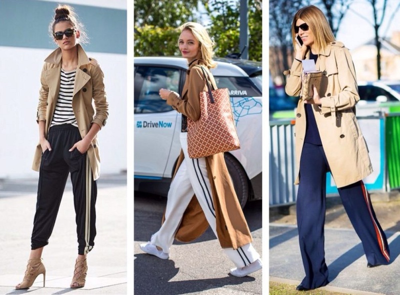 Trousers With Stripes In The Women's Wardrobe