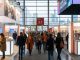 Visitors browsing exhibitor stands at Frankfurt Book Fair 2026 inside Messe Frankfurt exhibition halls